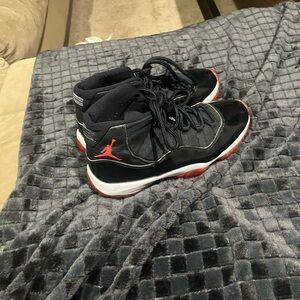 Jordan Black and Red High-Top Sneakers